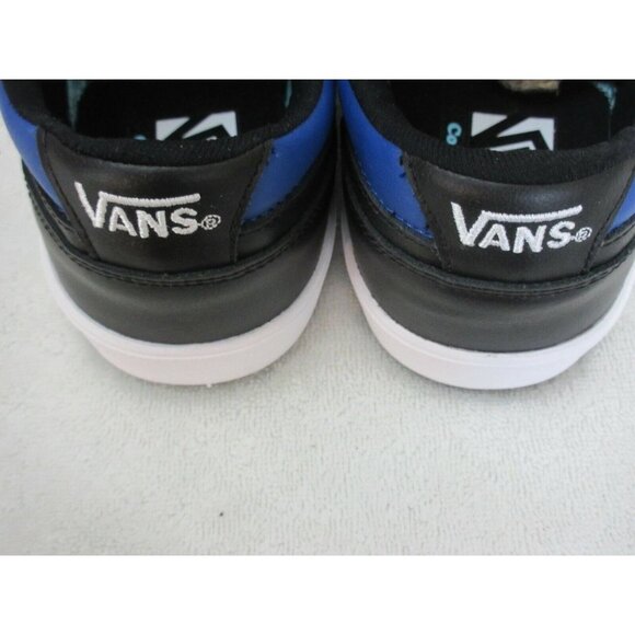 Vans Men's Lowland Cc Leather Two Tone Skate Shoes Black True Blue White NWT - Picture 5 of 5